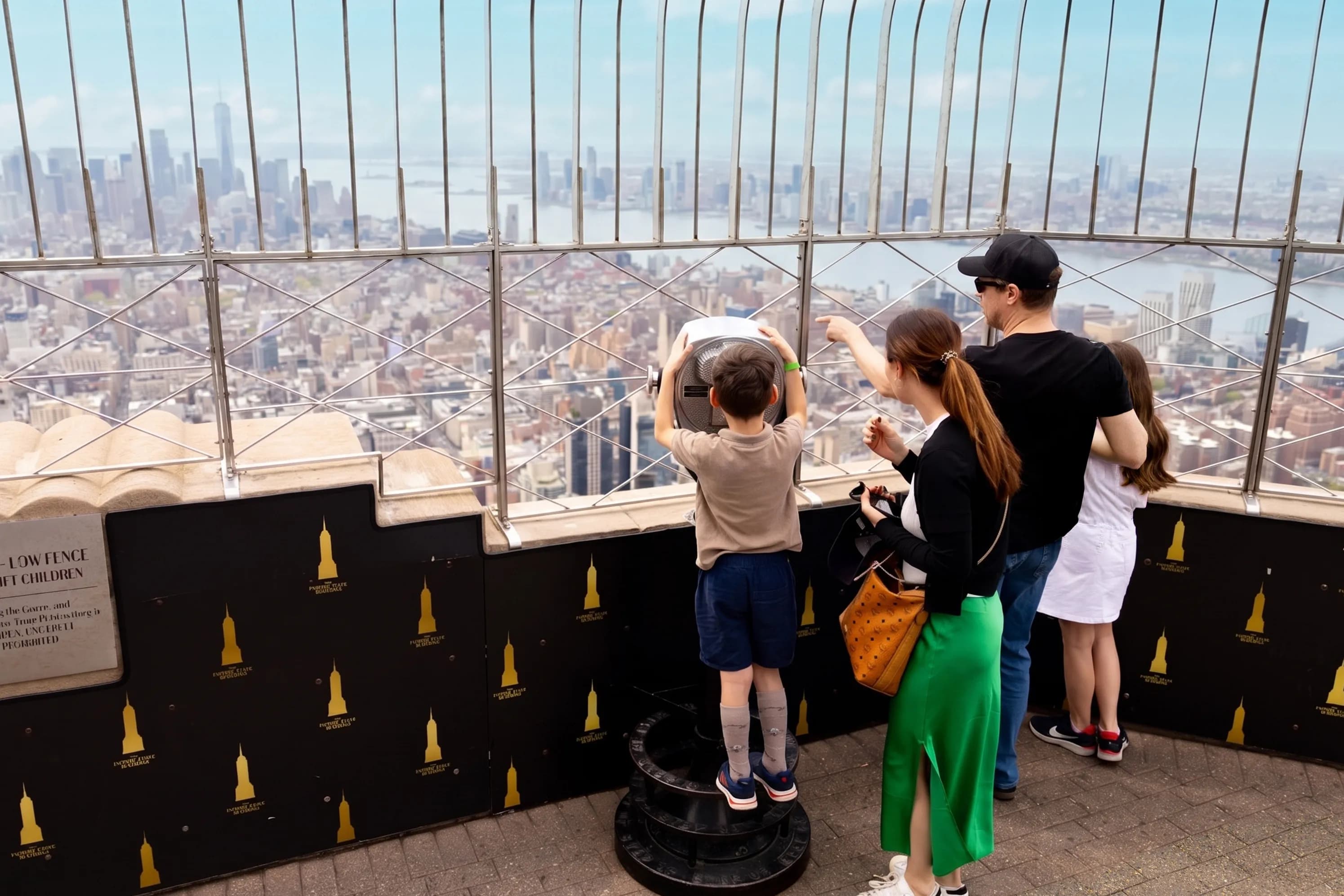 People on the Empire State Building's NYC 86th Floor Observation Deck
