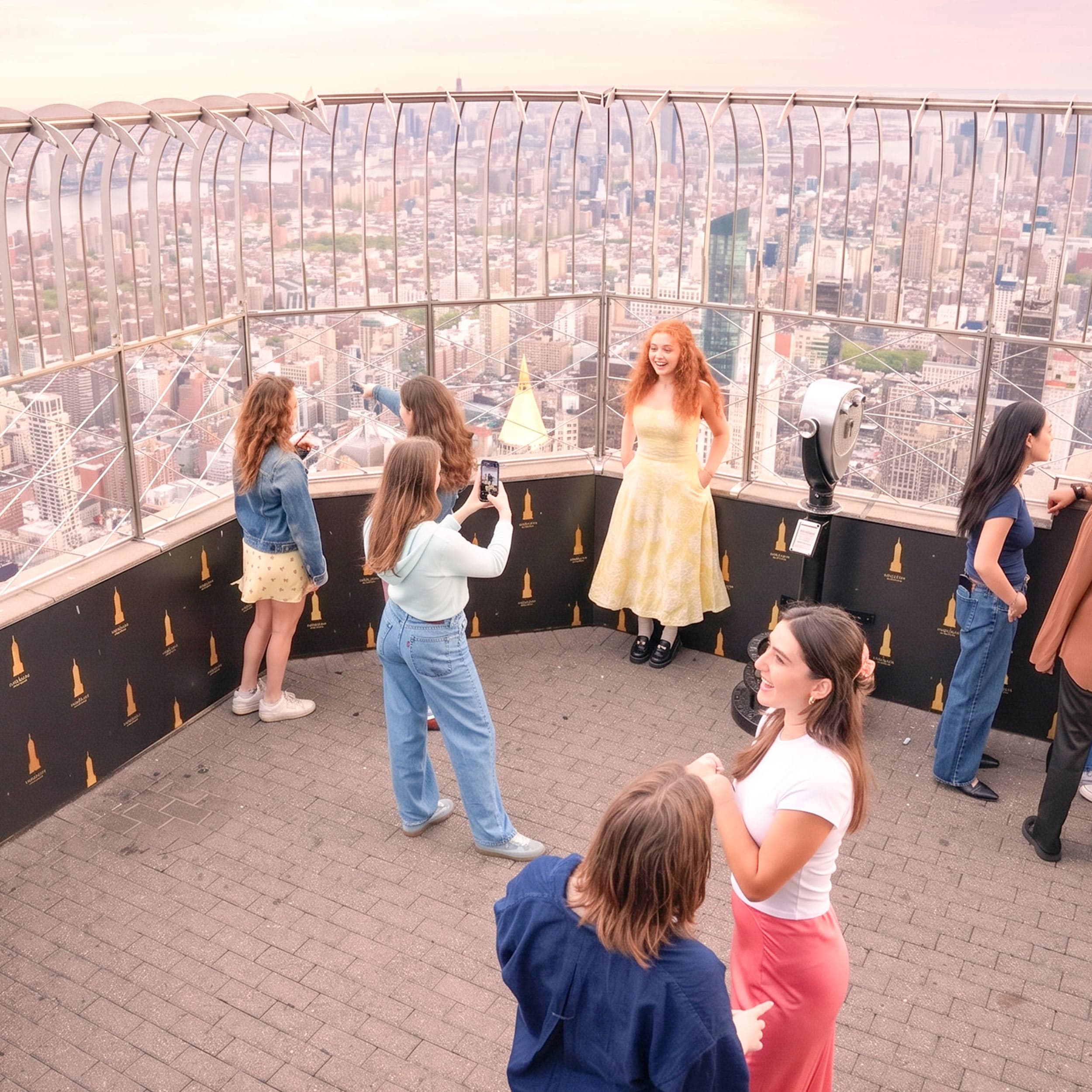 People on the Empire State Building's NYC 86th Floor Observation Deck