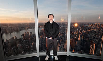 Tom Holland at the Empire State Building