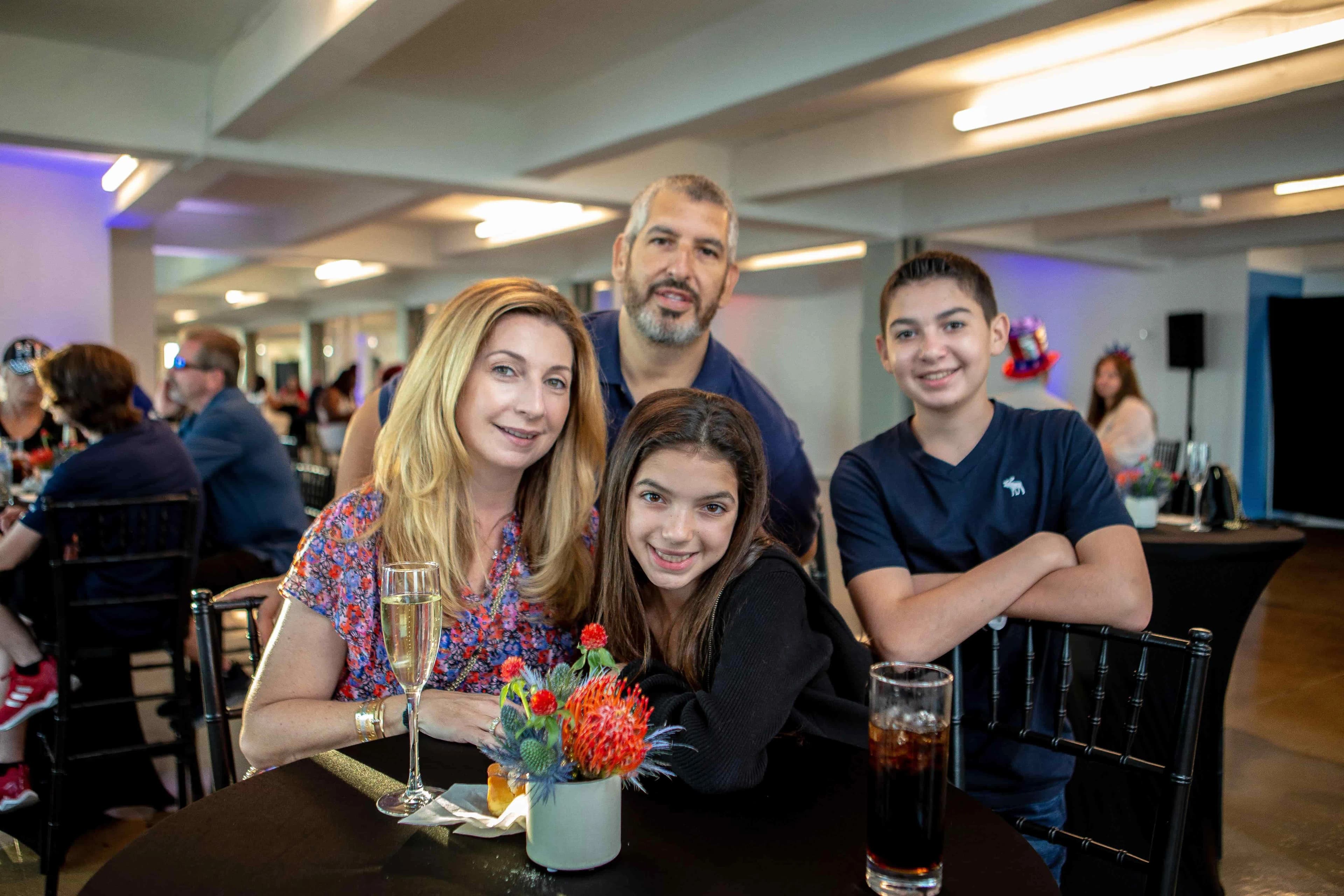 Family enjoying the Empire State Building's Fourth of July celebration